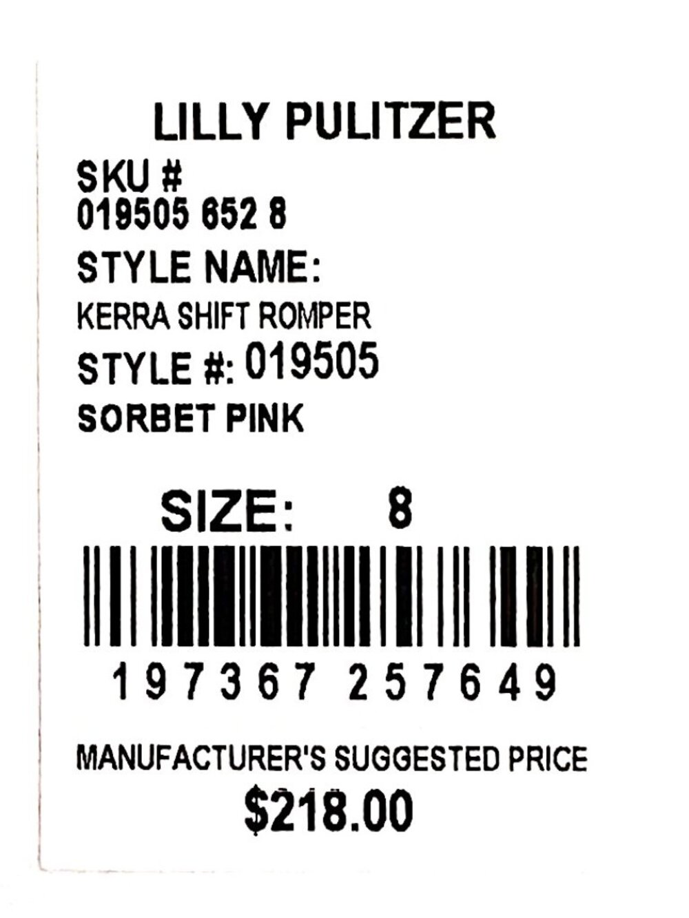 Lilly Pulitzer Kerra Shift Romper in Sorbet Pink NWT - Size 8 - Picture 8 of 9